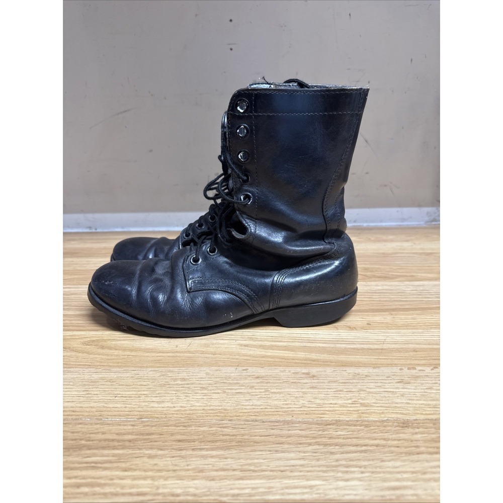 VTG Ro Search Boots Black Leather Combat Military Lace Up Men's Sz 10.5W 1980